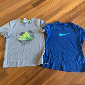 Lot of 2 boys t-shirts, Adidas and Nike